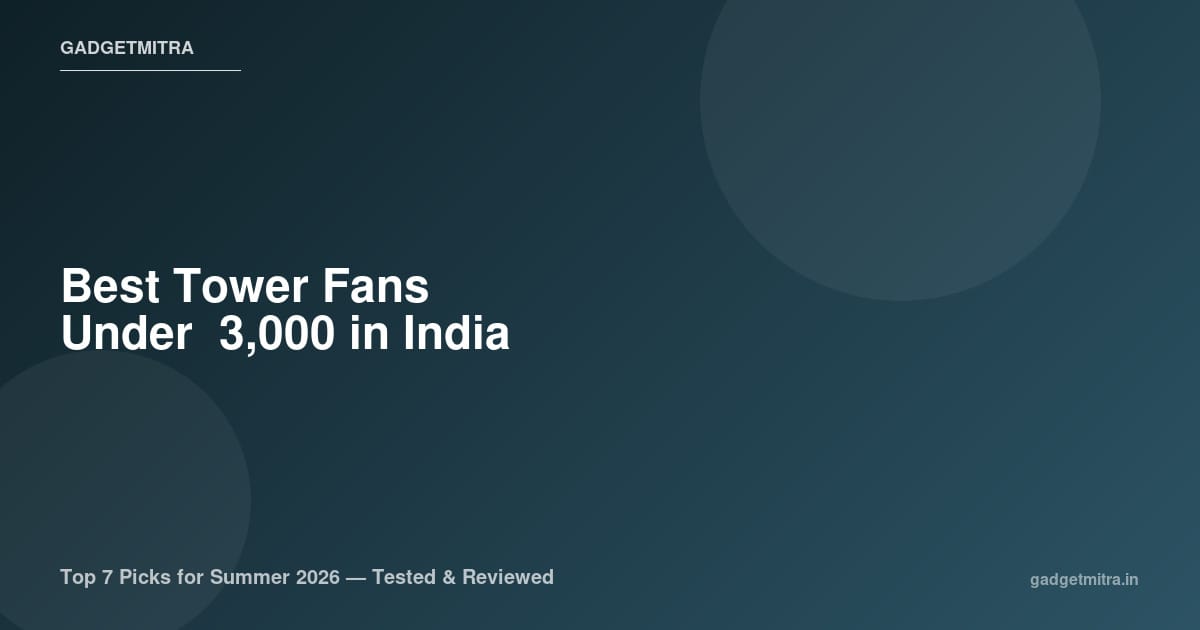 Best Tower Fans Under ₹3,000 in India (2026) — Top 7 Budget Picks for Summer